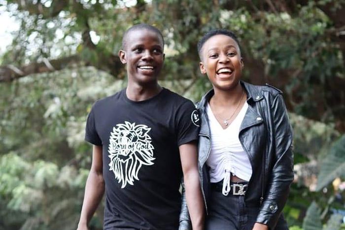 Crazy Kennar with his girlfriend Natalie Asewe