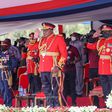 President Uhuru Kenyatta presides over Presentation of Presidential and Regimental Colour Ceremony at the Kenya Navy Base, Manda Bay in Lamu County.