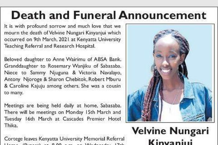 Velvine Nungari Kinyanjui.