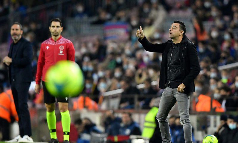 Xavi Hernandez was overseeing his first match as Barcelona coach against Espanyol on Saturday