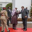 President Uhuru Kenyatta receives his Tanzanian counterpart Samira Suluhu