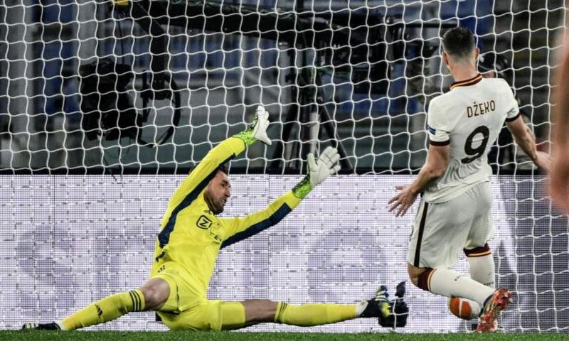 Edin Dzeko's strike helped Roma past Ajax and into a Europa League semi-final showdown with Manchester United