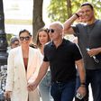 Amazon tycoon Jeff Bezos and his girlfriend Lauren Sanchez were pictured putting on a very public display of affection on a busy New York City street on Friday.