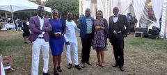 Journalists at Silas Jakakimba and his bride Florence's wedding held at the Safari Park Hotel in Nairobi on October 16, 2021