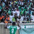 Former Gor Mahia player, Jacques Tuyisenge celebrates with supporters after scoring his first goal during their CAF Confereration cup football match against Egypt's Zamalek at The Kasarani Stadium in Nairobi on February 3, 2019. - Kenya's Gor Mahia won...