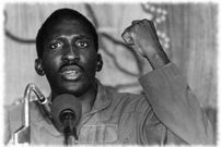 Sankara speaking at the OAU submit