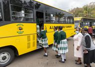 President Uhuru Kenyatta on Friday at State House, Nairobi donated ten buses to various secondary schools and community groups from across the country