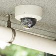 A CCTV camera mounted in a residential building