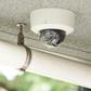 A CCTV camera mounted in a residential building