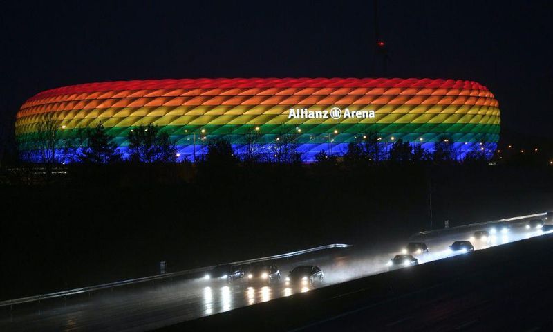 The Allianz Arena has been lit in rainbow colours before for Bayern Munich matches