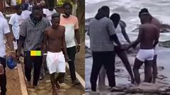 Shatta Wale and Medikal go for 'sea bath ritual' after release from  prison (WATCH)