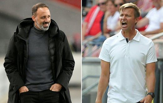 The Bundesliga's American coaches face off Friday when Stuttgart, under Pellegrino Matarazzo (L), play RB Leipzig, where Jesse Marsch (R) is in charge