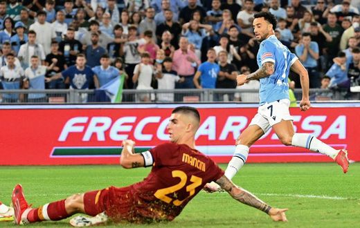 Felipe Anderson scored the decisive goal for Lazio in the Rome derby