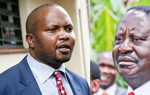 Moses Kuria and Raila Odinga