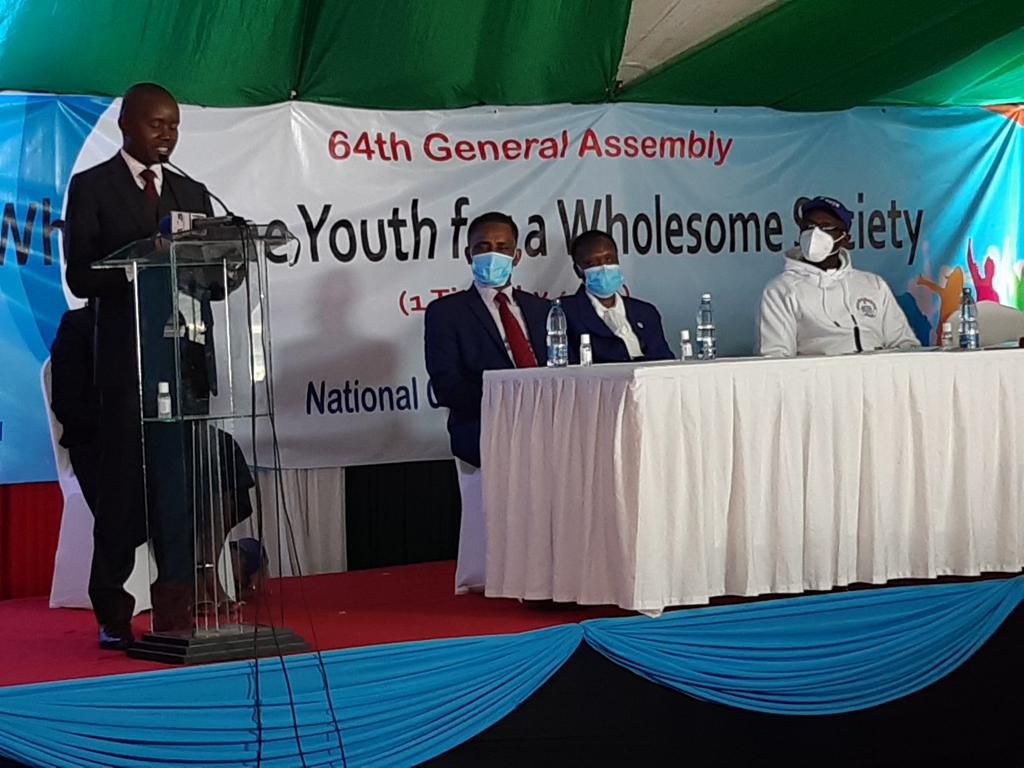 ICT and Youth Affairs CS Joe Mucheru at the launch of the National Council of Churches in Kenya Youth Fragility Report