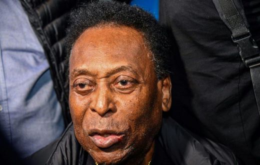 Pele is "punching the air" to celebrate his recovery