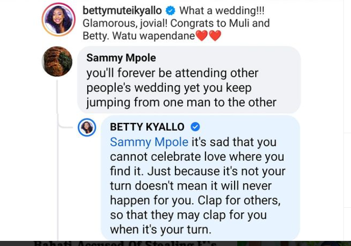 Betty Kyalli's response