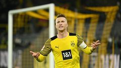 Borussia Dortmund captain Marco Reus celebrates scoring the winning goal in Saturday's 2-1 victory over Stuttgart