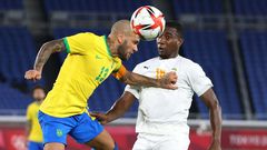 Dani Alves' Brazil were held to a 0-0 draw by the Ivory Coast in the Olympic football