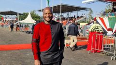 Jalang'o at the Jomo Kenyatta Stadium in Kisumu for the Madaraka Day celebration