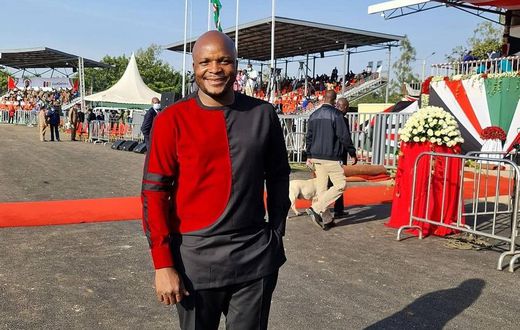 Jalang'o at the Jomo Kenyatta Stadium in Kisumu for the Madaraka Day celebration