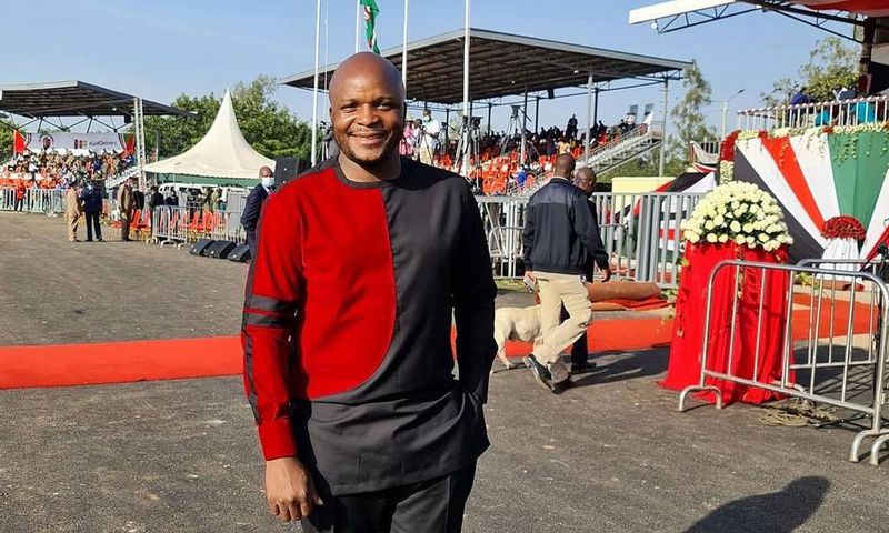 Jalang'o at the Jomo Kenyatta Stadium in Kisumu for the Madaraka Day celebration