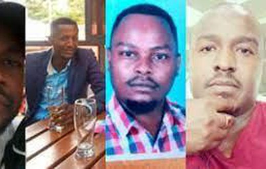 Elijah Obuong, Benjamin Amache Imbai, Brian Oduor, Jack Ochieng who disappeared from Kitengela on April 19, 2021