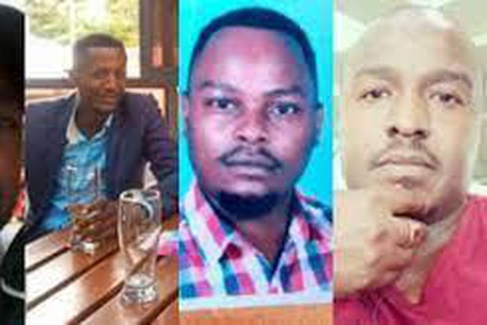 Elijah Obuong, Benjamin Amache Imbai, Brian Oduor, Jack Ochieng who disappeared from Kitengela on April 19, 2021