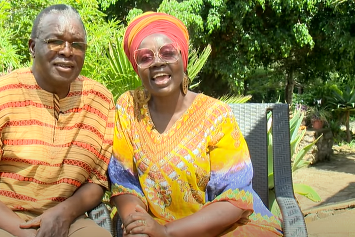 Justus Nyang’anya and his wife Apondi