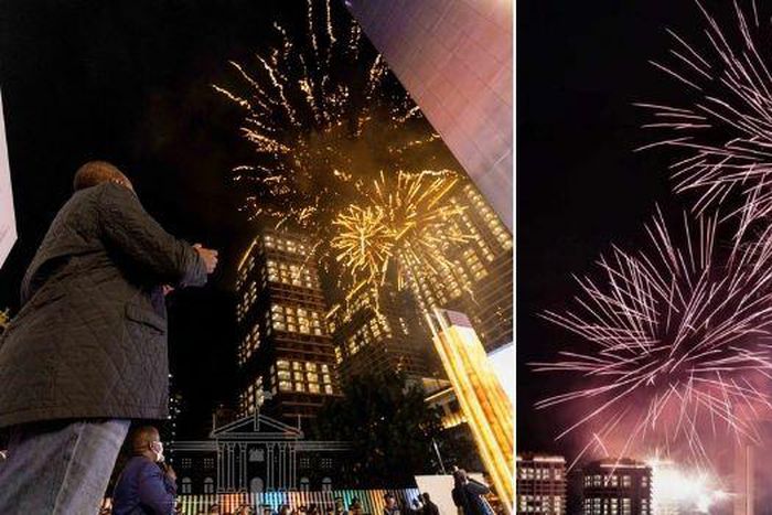 President Kenyatta, who drove himself in his Range Rover, marvelled at the amazing fireworks show.