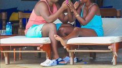 Singer Akothee with her Manager Nelly Oyugi