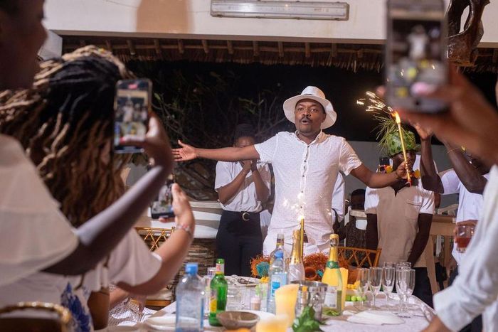 Davidson Wakairu, the son of Jubilee Vice Chairman David Murathe celebrating his 29th birthday