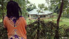Sharon Barang'a show off the house she built for her parents