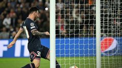 Lionel Messi follows in to score PSG's second-half equaliser