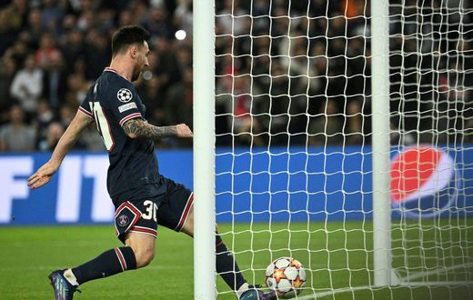 Lionel Messi follows in to score PSG's second-half equaliser