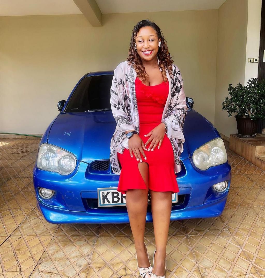 Media Personality Betty Kyallo with the first car she owned