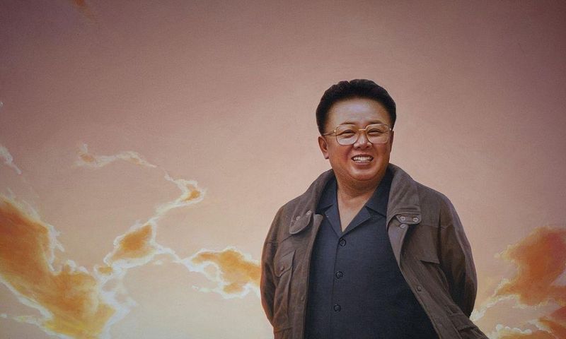 WONSAN, NORTH KOREA - APRIL 26: Kim Jong Il on a Propaganda Fresco, on April 26, 2010 in Wonsan, North Korea. (Photo by Eric LAFFORGUE/Gamma-Rapho via Getty Images)