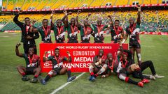 Kenya 7s finish third at the Edmonton 7s after thrashing hosts Canada 33-14 in the Bronze medal match.