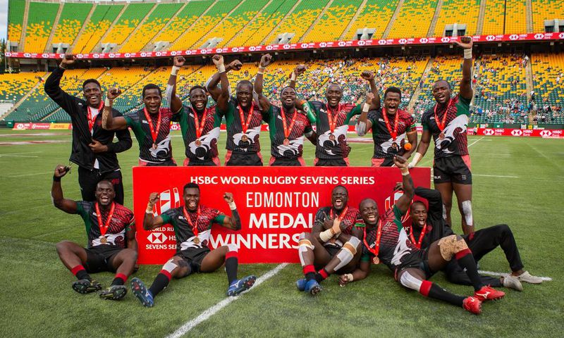 Kenya 7s finish third at the Edmonton 7s after thrashing hosts Canada 33-14 in the Bronze medal match.