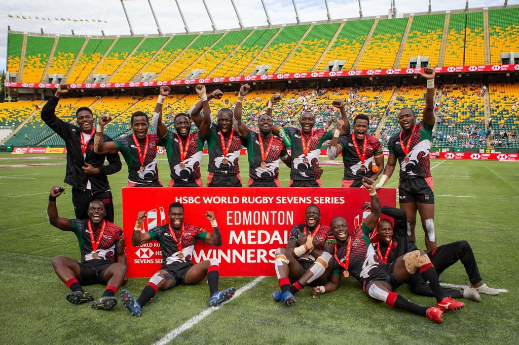 Kenya 7s finish third at the Edmonton 7s after thrashing hosts Canada 33-14 in the Bronze medal match.
