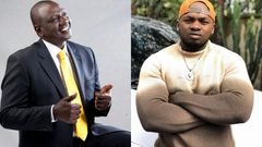Deputy President William Ruto and Rapper Khaligraph Jones