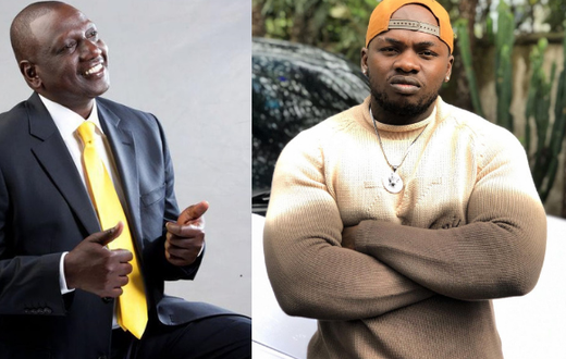 Deputy President William Ruto and Rapper Khaligraph Jones