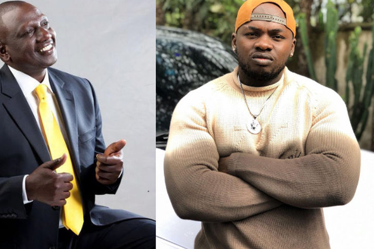 Deputy President William Ruto and Rapper Khaligraph Jones