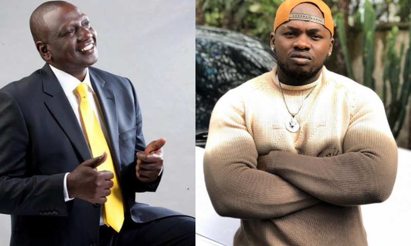 Deputy President William Ruto and Rapper Khaligraph Jones
