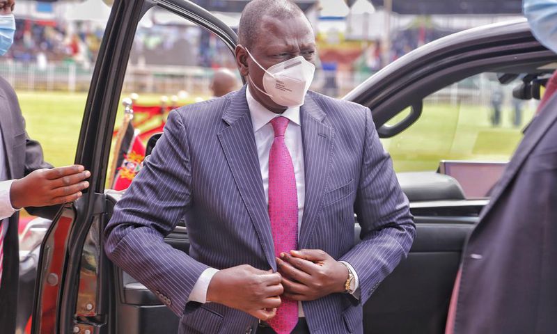 Deputy President William Ruto arriving at a past state function