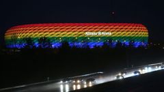 The Allianz Arena has been lit in rainbow colours before for Bayern Munich matches