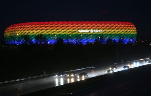 The Allianz Arena has been lit in rainbow colours before for Bayern Munich matches