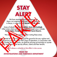 National Police Service advises Kenyans to ignore 'Stay Alert' poster on alleged terror attacks