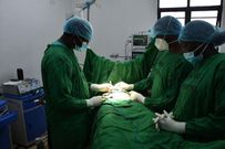 Uthiru Muthua Level 3 Hospital theatre team led by General Surgeon Dr. Simon Tinega.