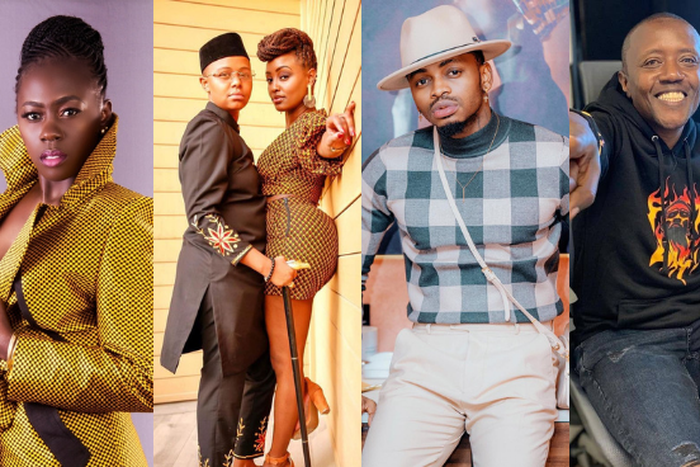 Akothee, Diamond Platnumnz, Michelle Ntalami and Makena Njeri and Maina Kageni